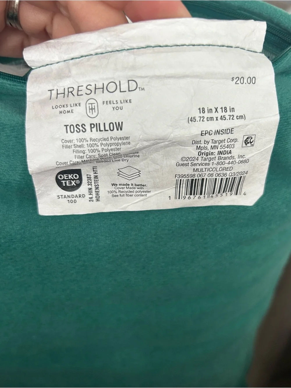 NWT Threshold Reversible Throw Pillows (2 pillows)
